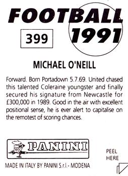 1990-91 Panini Football 91 (UK) #399 Michael O'Neill Back