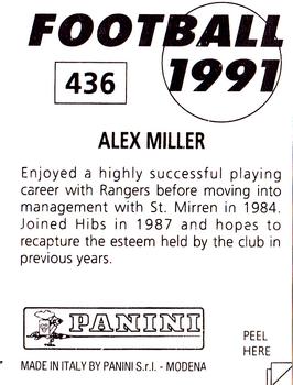 1990-91 Panini Football 91 (UK) #436 Alex Miller Back