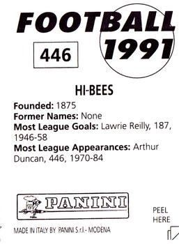 1990-91 Panini Football 91 (UK) #446 Hibernian Team Group Back