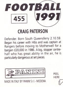 1990-91 Panini Football 91 (UK) #455 Craig Paterson Back
