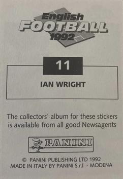 1991-92 Panini English Football 92 #11 Ian Wright Back