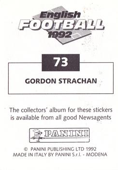 1991-92 Panini English Football 92 #73 Gordon Strachan Back