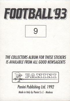 1992-93 Panini Football '93 (England) #9 Paul Merson Back