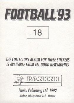1992-93 Panini Football '93 (England) #18 Steve Staunton Back