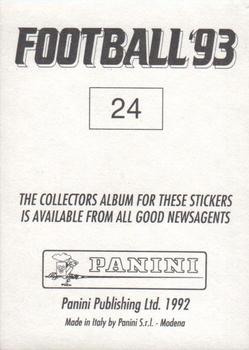 1992-93 Panini Football '93 (England) #24 Cyrille Regis Back