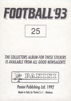 1992-93 Panini Football '93 (England) #25 Bobby Mimms Back