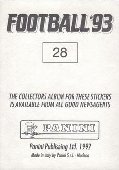 1992-93 Panini Football '93 (England) #28 Gordon Cowans Back