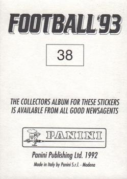 1992-93 Panini Football '93 (England) #38 Robert Fleck Back