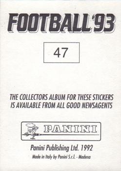 1992-93 Panini Football '93 (England) #47 Graham Stuart Back