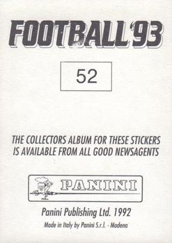 1992-93 Panini Football '93 (England) #52 Andy Pearce Back