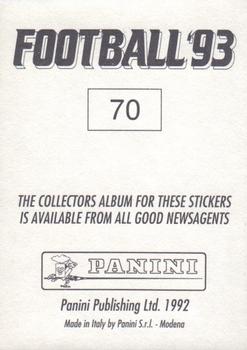 1992-93 Panini Football '93 (England) #70 Eddie McGoldrick Back