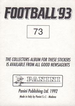 1992-93 Panini Football '93 (England) #73 Neville Southall Back
