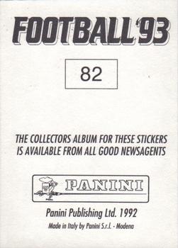 1992-93 Panini Football '93 (England) #82 Peter Beardsley Back