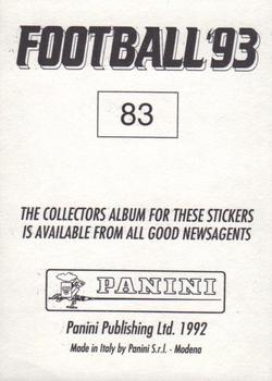 1992-93 Panini Football '93 (England) #83 Mo Johnston Back