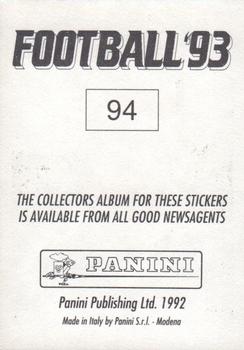 1992-93 Panini Football '93 (England) #94 Steve Whitton Back