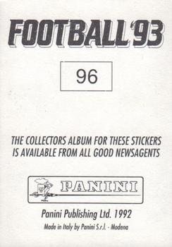 1992-93 Panini Football '93 (England) #96 Chris Kiwomya Back