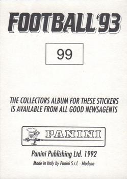 1992-93 Panini Football '93 (England) #99 Tony Dorigo Back