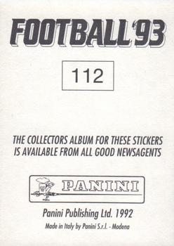 1992-93 Panini Football '93 (England) #112 Steve Nicol Back