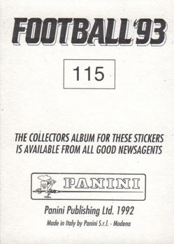 1992-93 Panini Football '93 (England) #115 Paul Stewart Back