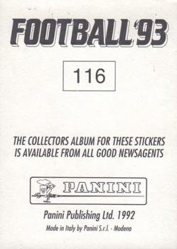 1992-93 Panini Football '93 (England) #116 Ronnie Whelan Back