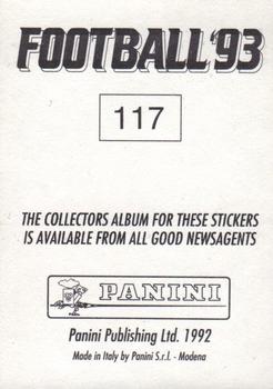 1992-93 Panini Football '93 (England) #117 Dean Saunders Back