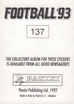 1992-93 Panini Football '93 (England) #137 Gary Pallister Back