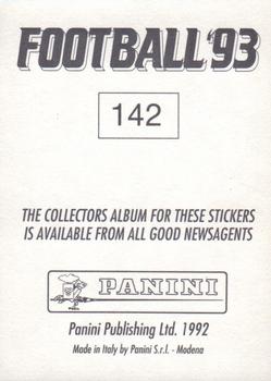 1992-93 Panini Football '93 (England) #142 Brian McClair Back