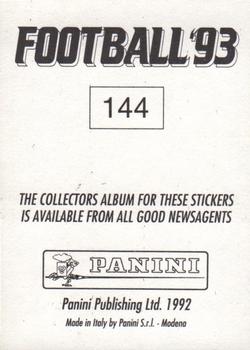 1992-93 Panini Football '93 (England) #144 Clayton Blackmore Back