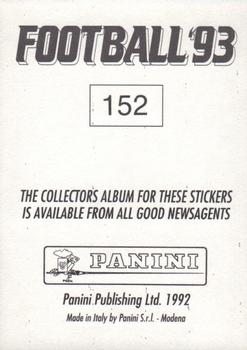 1992-93 Panini Football '93 (England) #152 Robbie Mustoe Back
