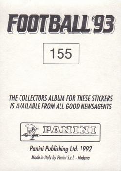 1992-93 Panini Football '93 (England) #155 Paul Wilkinson Back