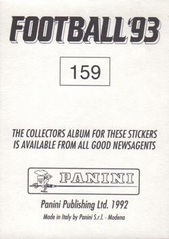 1992-93 Panini Football '93 (England) #159 Mark Bowen Back