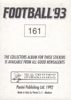 1992-93 Panini Football '93 (England) #161 Ian Butterworth Back