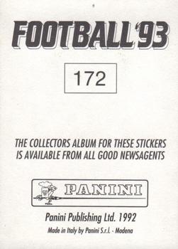 1992-93 Panini Football '93 (England) #172 Steve Chettle Back