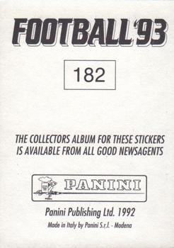 1992-93 Panini Football '93 (England) #182 Andy Barlow Back