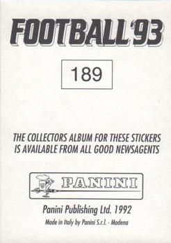 1992-93 Panini Football '93 (England) #189 Ian Olney Back