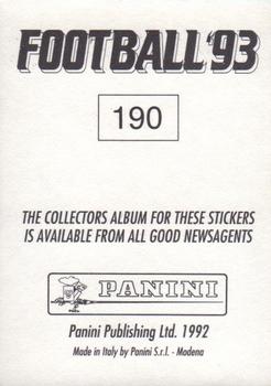 1992-93 Panini Football '93 (England) #190 Gunnar Halle Back