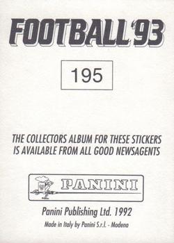 1992-93 Panini Football '93 (England) #195 Clive Wilson Back