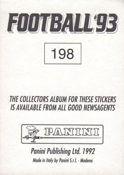 1992-93 Panini Football '93 (England) #198 Ray Wilkins Back