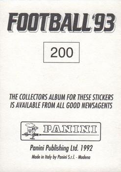 1992-93 Panini Football '93 (England) #200 Dennis Bailey Back