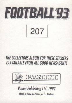 1992-93 Panini Football '93 (England) #207 Brian Gayle Back