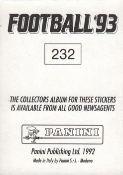 1992-93 Panini Football '93 (England) #232 Micky Adams Back
