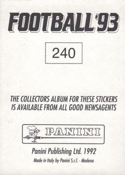 1992-93 Panini Football '93 (England) #240 Kerry Dixon Back