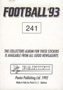 1992-93 Panini Football '93 (England) #241 Erik Thorstvedt Back