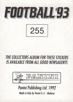 1992-93 Panini Football '93 (England) #255 Roger Joseph Back