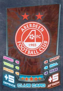 2012-13 Topps Match Attax Scottish Premier League #1 Aberdeen Club Badge Front