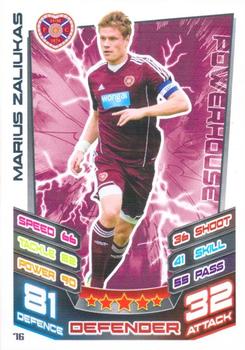 2012-13 Topps Match Attax Scottish Premier League #76 Marius Zaliukas Front