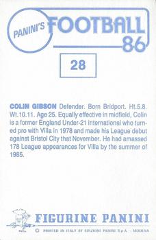 1985-86 Panini Football 86 (UK) #28 Colin Gibson Back