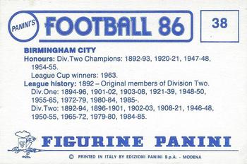 1985-86 Panini Football 86 (UK) #38 Team Group Back