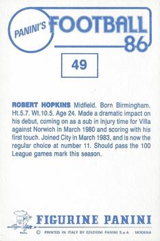 1985-86 Panini Football 86 (UK) #49 Robert Hopkins Back