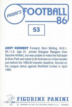 1985-86 Panini Football 86 (UK) #53 Andy Kennedy Back